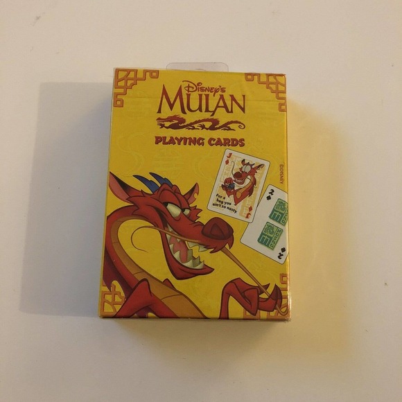 Disney Other - ✨2/$20 New Rare Disney Mulan Mushu Playing Cards Standard Deck No 485 Sealed USA